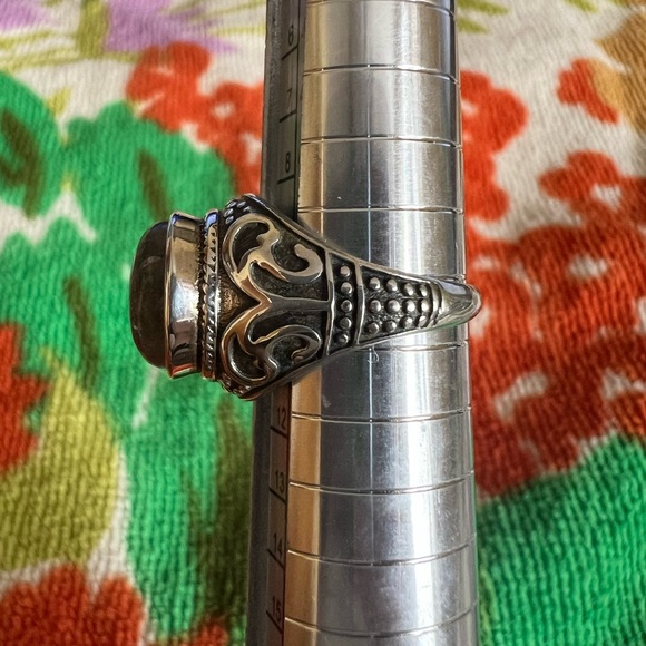 Sterling Silver Labradorite Cabochon Ring - Picture 6 of 12